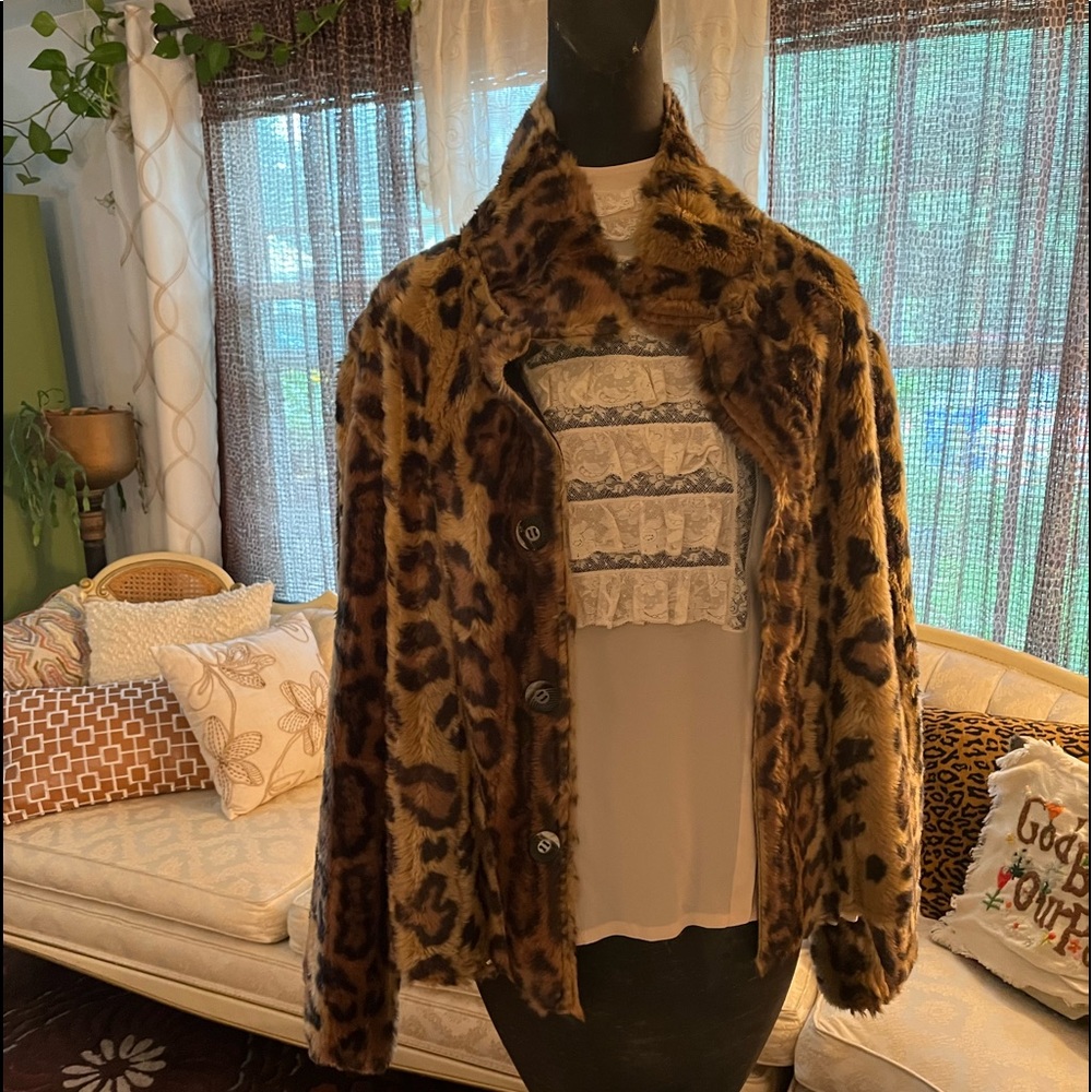 Vintage reversible faux fur